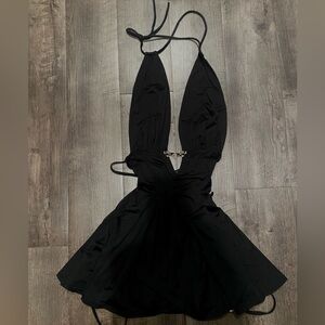 xs black halter lucy in the sky dress